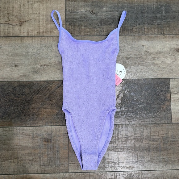 Hunza G Pamela One Piece Swimsuit in Lilac NWT - Picture 2 of 5
